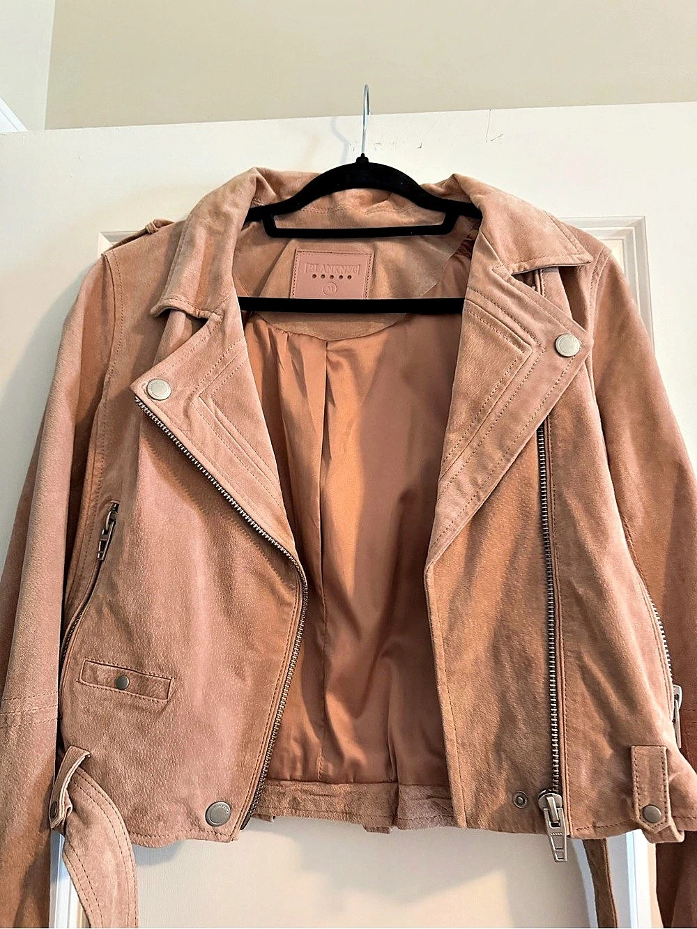 BLANKNYC Suede Moto Jacket in Pink medium - Picture 2 of 4